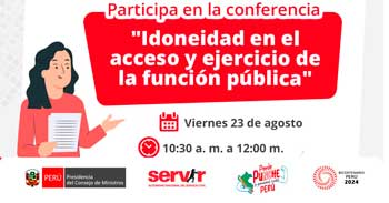 Conferencia online "Idoneidad en el acceso y ejercicio de la función pública" del SERVIR