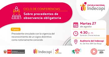 Conferencia online "Sobre precedentes de observancia obligatoria"  del INDECOPI