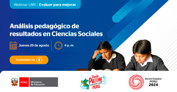 Webinar online "Análisis pedagógico de resultados en ciencias sociales" del MINEDU