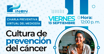  Capacitación online gratis "Cultura de Prevención del Cáncer" del INEN