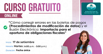  Charla online gratis "Como corregir errores en las boletas de pago y El Buzón Electrónico" 