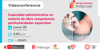 Conferencia online gratis Caducidad administrativa en materia de libre competencia: particularidades especiales