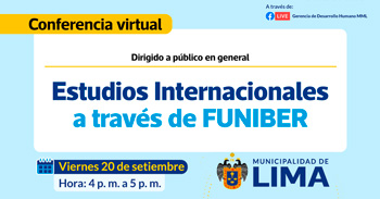  Conferencia online gratis  "Estudios Internacionales a través de FUNIBER"