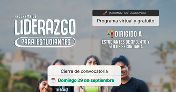 Programa de Liderazgo para Estudiantes | Convocatoria 2024 Enseña Perú