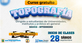  Curso presencial gratis de "Topografía 2024" Municipalidad de San Juan Bautista