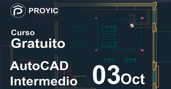  Curso online gratis "AutoCAD Intermedio" de Proyic