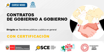  Curso online gratis con certificado "Contratos de Gobierno a Gobierno" del OSCE