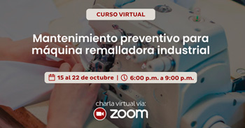 Curso online "Mantenimiento preventivo para máquina remalladora industrial" de CITEccal Lima