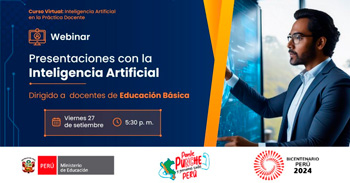 Curso online "Presentaciones con la Inteligencia Artificial" del MINEDU