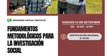  Seminario online gratis "Fundamentos metodológicos para la investigación social"