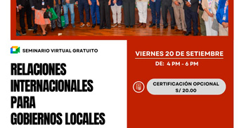  Seminario online gratis "Relaciones internacionales para gobiernos locales"