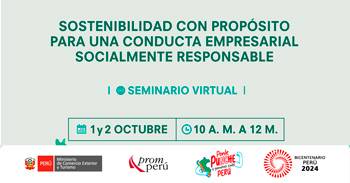 Seminario virtual  Sostenibilidad con propósito para una conducta empresarial socialmente responsable  de PROMPERU