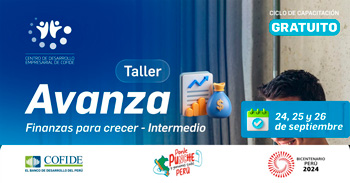  Taller online gratis "AVANZA, Finanzas para crecer" del CODIFE