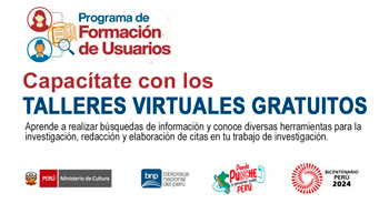 Talleres online gratis "Programa de Formación de Usuarios" de la BNP