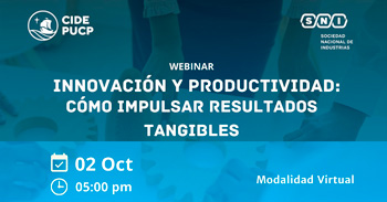  Webinar online gratis "Innovación y productividad cómo impulsar resultados tangibles"  de la SNI