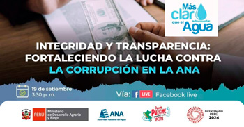  Webinar online "Integridad y Transparencia: Fortaleciendo la lucha contra la corrupción" de la ANA