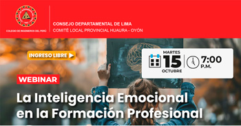  Webinar online "La inteligencia emocional en la formación profesional" del CIP