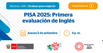 Webinar online "PISA 2025: Primera evaluación de Inglés" del MINEDU