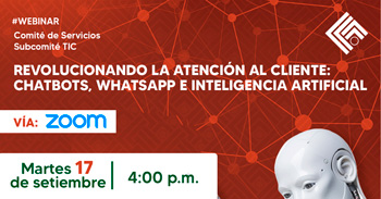  Webinar online "Revolucionando la Atención al Cliente: Chatbots, WhatsApp e Inteligencia Artificial"