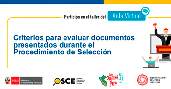  Taller online gratis "Criterios para evaluar documentos presentados durante el procedimiento de selección"