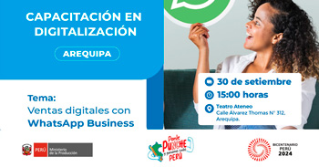  Capacitación presencial gratis "Ventas digitales con WhatsApp Business" de Produce