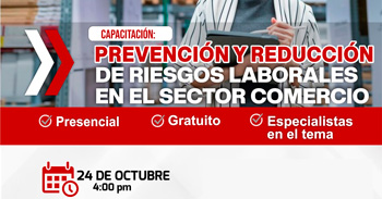 Capacitación presencial "Prevención y reducción de riesgos laborales en el sector comercio" 