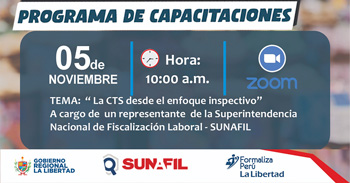  Capacitación  online "La CTS desde el enfoque inspectivo" de la GRTPE - La Libertad