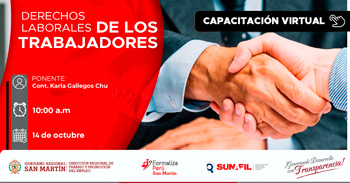  Capacitación online gratis "Derechos laborales de los trabajadores" 