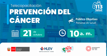 Capacitación online "Prevención del cáncer" el  MINSA