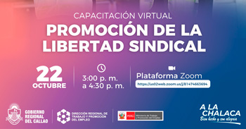  Capacitación online "Promoción de la Libertad Sindical" del Gobierno Regional del Callao