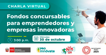 Charla virtual "Fondos concursables para emprendedores y empresas innovadoras" PROinnóvate