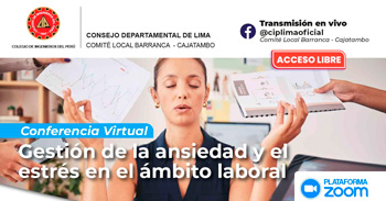 Conferencia online "Gestión de la Ansiedad y el Estrés en el Ámbito Laboral" 