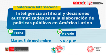  Conferencia online Inteligencia artificial y decisiones automatizadas para la elaboración de políticas públicas