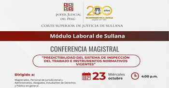 Conferencia online "Predictibilidad del sistema de inspección del trabajo e instrumentos normativos vigentes" 