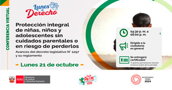 Conferencia online Protección integral de niñas, niños y adolescentes sin cuidados parentales o en riesgo de perderlos