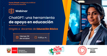 Curso online "ChatGPT: una herramienta de apoyo en educación" del MINEDU