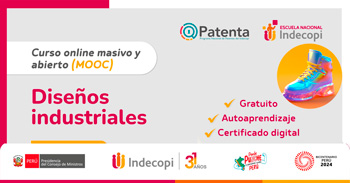 Curso online gratis con certificado sobre "Diseños Industriales" de INDECOPI