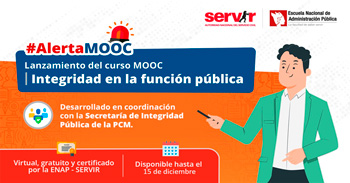 Curso online gratis con certificado "Integridad en la función pública" de SERVIR