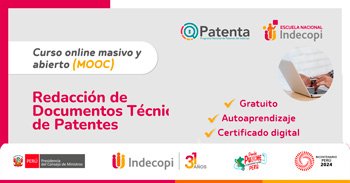 Curso online gratis con certificado sobre Redacción de documentos técnicos de patentes de INDECOPI