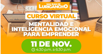  Curso online "Mentalidad e inteligencia emocional para emprender" Municipalidad de San Juan de Lurigancho