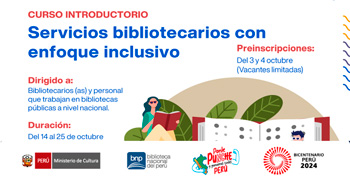 Curso online "Servicios bibliotecarios con enfoque inclusivo" de la SNB