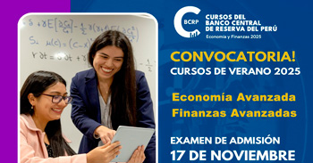 Cursos gratis de verano 2024 del anco Central de Reserva del Perú