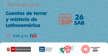 Evento virtual "Narración oral: Cuentos de terror y misterio de Latinoamérica" de la BNP