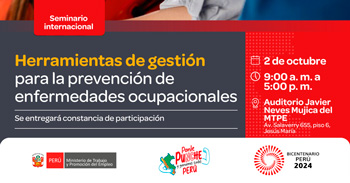 Seminario presencial gratis "Herramientas de gestión para la prevención de enfermedades" del MTPE