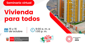 Seminario online "Vivienda para todos" del MINISTERIO DE VIVIENDA