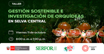  Taller presencial "Gestión sostenible e investigación de orquídeas en selva central" de Serfor Perú