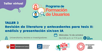 Taller online gratis Revisión de literatura y antecedentes para tesis II: Análisis y presentación sin/con IA