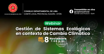 Webinar online "Gestión de sistemas ecológicos en contexto de cambio climático" 