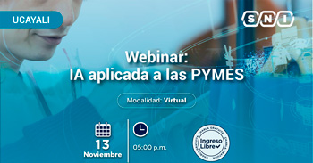 Webinar online gratis "IA aplicada a las PYMES" de la SNI