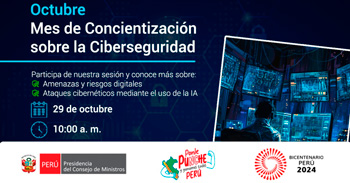 Webinar online gratis "Concientización sobre ciberseguridad" de la PCM